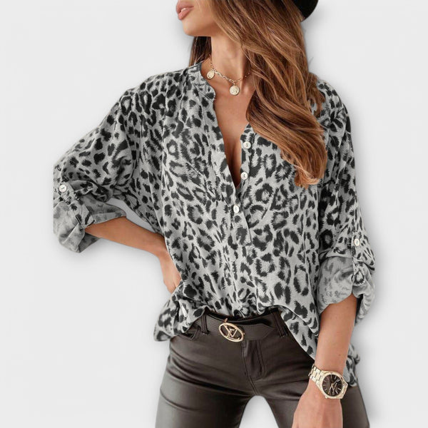 Modna bluza s leopard uzorkom