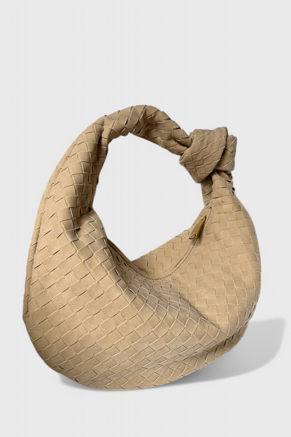 Lila Srednja Torba Woven s Detaljem Čvora