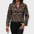 Opustena bluza s leopard uzorkom